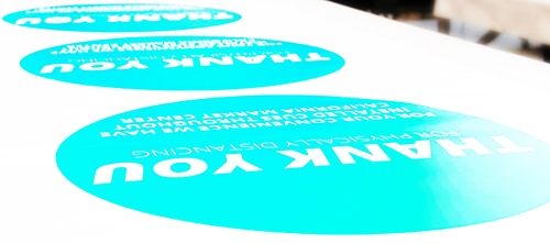 Paramount Labels Social Distancing Stickers